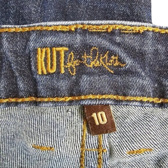 Kut from the Kloth Catherine Boyfriend Destructed Mid-Rise Jeans Sz 10 - Picture 6 of 10